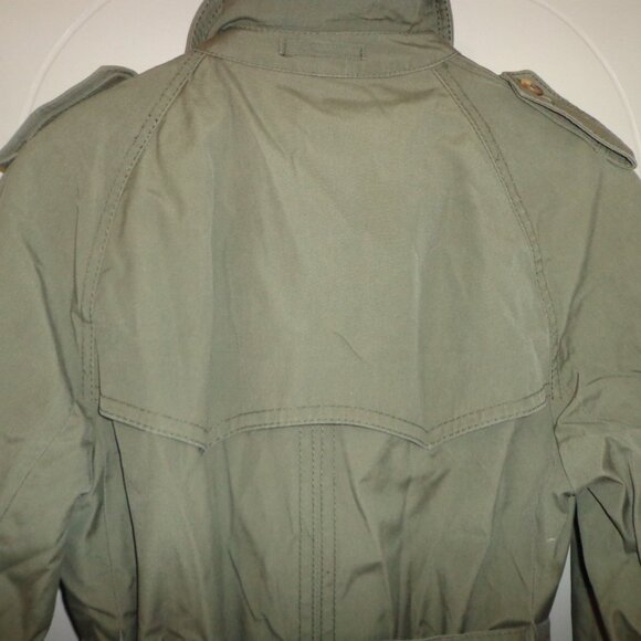 Double-Breasted Topcoat Made in Poland R40 Army Green Removable Zip Wool Lining - Picture 6 of 16